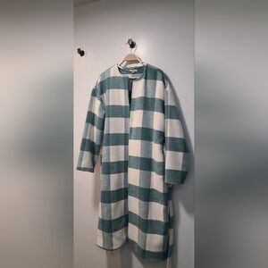 LOFT Plaid Belted Wrap Coat XS/S